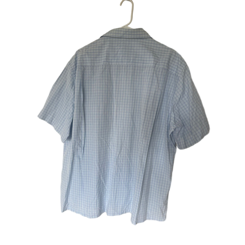 Brioni Men's Blue White Plaid Casual Button Down Shirt Large - Picture 4 of 7